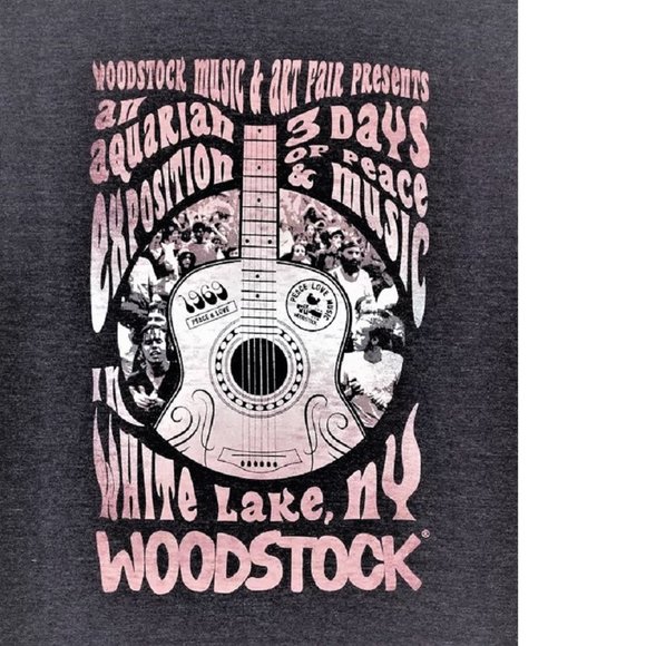 Woodstock 1969 Peace Love Music Logo rock Official T-Shirt 3XB B&T T-Shirt NWT - Picture 3 of 3